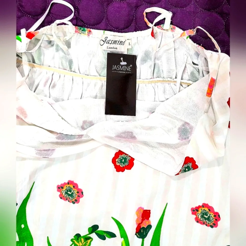 NWT Jasmine London Floral Print Sundress Size Large - Picture 10 of 12